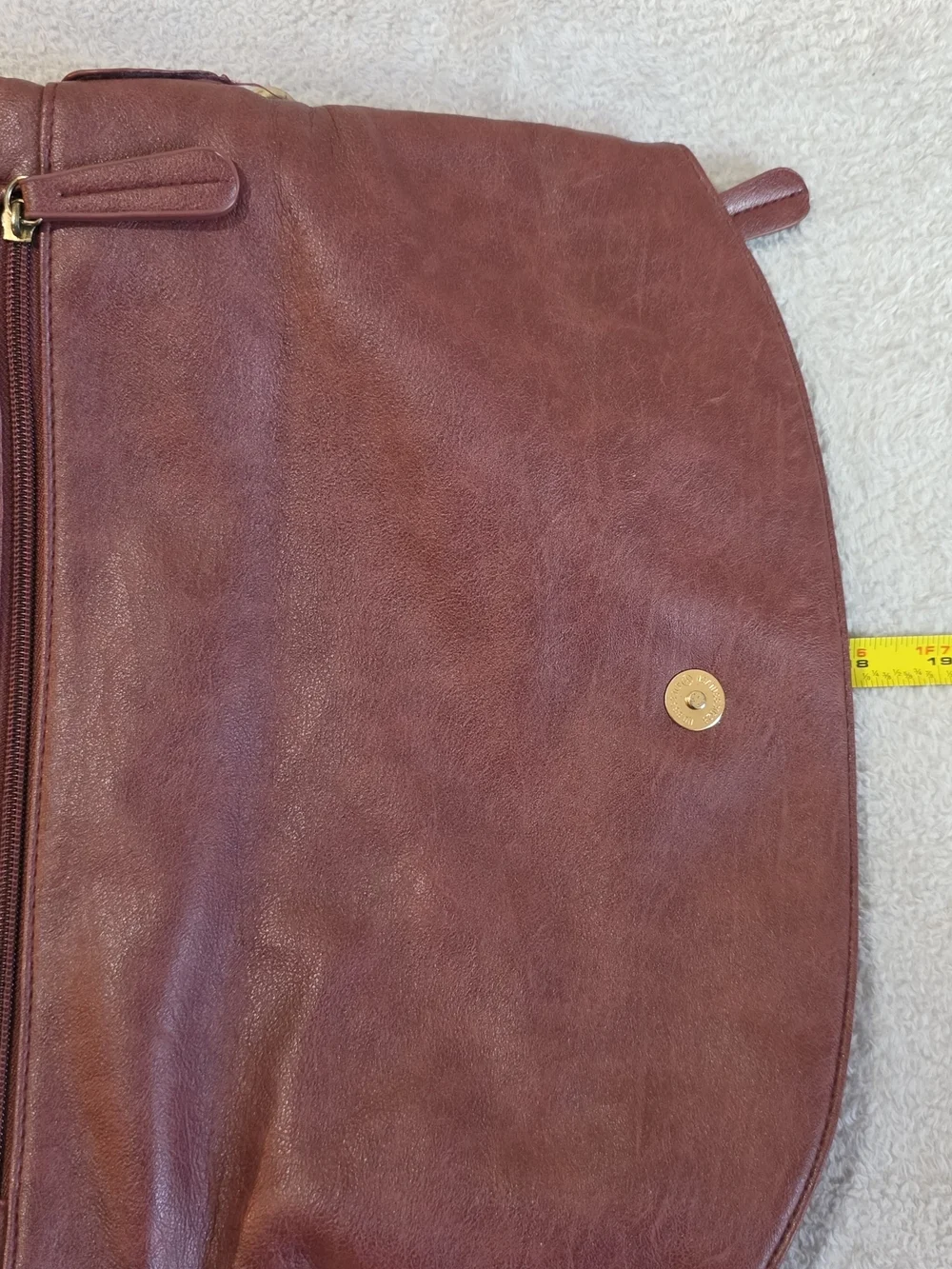 Burgundy Foldover Hobo Shoulder Bag Tassel Purse